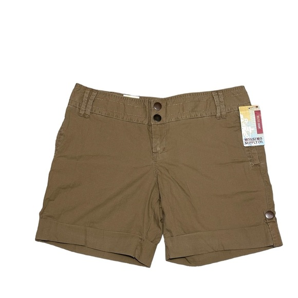 Junior’s Mossimo 11 Approx L Shorts Brown Khakis Chino Cotton Hiking Ripstop NWT - Picture 3 of 8